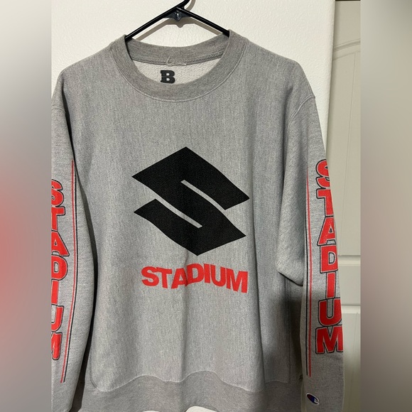 Champion X Justin Bieber Gray Stadium Tour Crewneck Sweatshirt - Picture 8 of 11